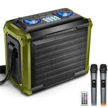 Load image into Gallery viewer, T18 Portable PA System with Removable Carrying Straps and 2 Wireless Mics
