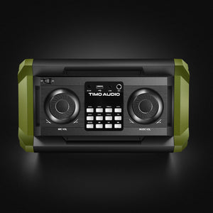 T18 Portable PA System with Removable Carrying Straps and 2 Wireless Mics